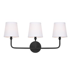 Dawson 25.50-Inch Vanity Light in Matte Black by Capital Lighting