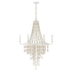 Carissa 6-Light Chandelier in Organic White by Capital Lighting