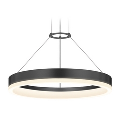 Modern LED Pendant Satin Black by Sonneman Lighting