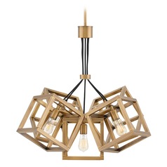 Ensemble Small Chandelier in Brushed Bronze by Fredrick Ramond