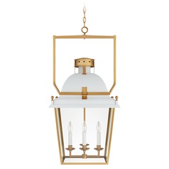 Chapman & Myers Coventry Lantern in White & Brass by Visual Comfort Signature