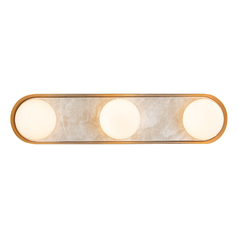 Alonso LED Vanity Light in Vintage Brass by Alora Lighting