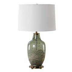 The Uttermost Company Chianti Olive Green & Antique Brass Table Lamp with Empire Shade