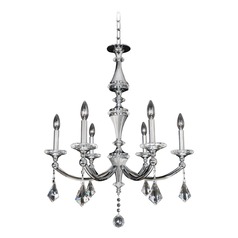 Allegri Floridia 6-Light Crystal Chandelier in Polished Chrome