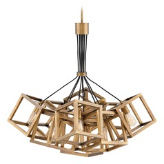 Ensemble Medium Chandelier in Brushed Bronze by Fredrick Ramond