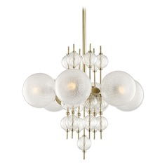 Calypso Aged Brass Chandelier by Hudson Valley Lighting