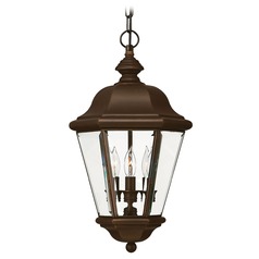 Outdoor Hanging Light with Clear Glass in Copper Bronze by Hinkley Lighting