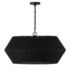 Boca 6-Light Pendant in Matte Black by Capital Lighting