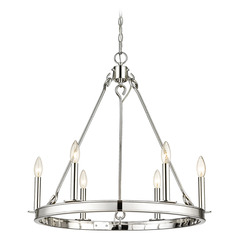 Barclay Polished Nickel Chandelier by Z-Lite