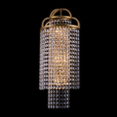 Allegri Crystal Torta True Brass Sconce