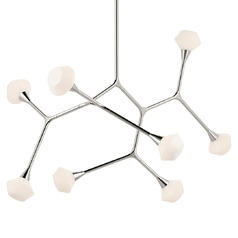 Cassius 26.50-In Convertible Chandelier in Polished Nickel by Kichler