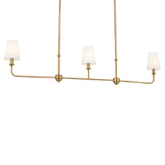 Pallas 3-Light Linear Chandelier in Brushed Natural Brass by Kichler