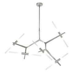 San Vicente Brushed Chrome 10-Light LED Chandelier by Avenue Lighting