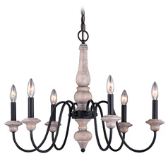 Vaxcel Lighting Georgetown Vintage Ash & Oil Burnished Bronze Chandelier