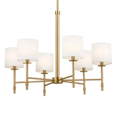 Ali 22.50-Inch Chandelier in Brushed Natural Brass by Kichler Lighting