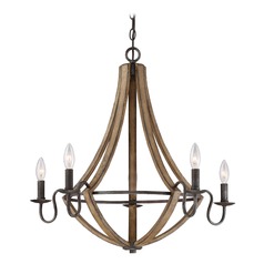 Shire 26.50-Inch Chandelier in Rustic Black by Quoizel Lighting
