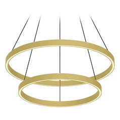 Cerchio Brushed Gold LED Pendant by Kuzco Lighting