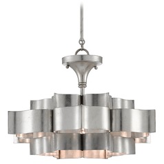 Grand Lotus 20.25-Inch Chandelier in Silver Leaf by Currey & Company