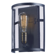 Maxim Lighting Palladium Black & Natural Aged Brass LED Sconce