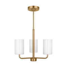 Rhett Small Chandelier in Satin Bronze by Generation Lighting
