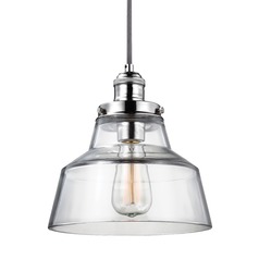 Baskin 10-Inch Pendant in Polished Nickel by Visual Comfort Studio