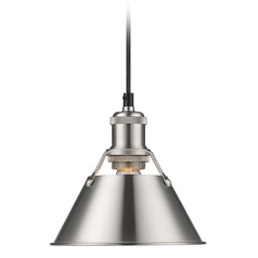 Orwell Small Pendant in Pewter by Golden Lighting
