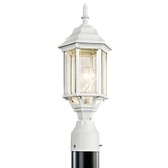 Chesapeake 18-Inch Post Light in White by Kichler Lighting