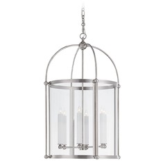 Chapman & Myers Riverside Lantern in Polished Nickel by Visual Comfort Signature