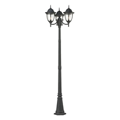 Elk Lighting Central Square Textured Matte Black Post Light