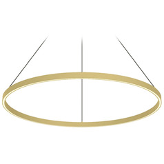 Cerchio Brushed Gold LED Pendant by Kuzco Lighting