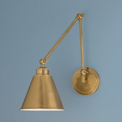 Aidan Aged Brass Swing Arm Lamp