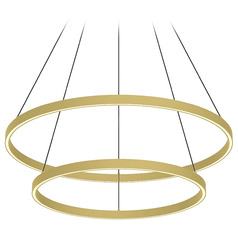 Cerchio Brushed Gold LED Pendant by Kuzco Lighting