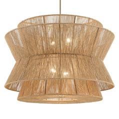 Ophira 4-Light Jute Pendant in Champagne Bronze by Kichler Lighting