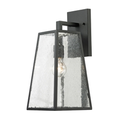 Seeded Glass Outdoor Wall Light Black Elk Lighting