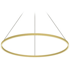 Cerchio Brushed Gold LED Pendant by Kuzco Lighting