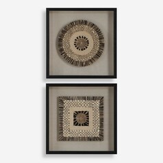 The Uttermost Company Grace Feyock Intertwine Beige Wall Art Set of 2
