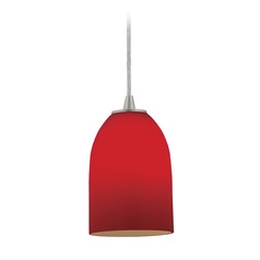 Champagne Brushed Steel LED Mini Pendant by Access Lighting