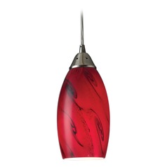 Galaxy Satin Nickel Mini-Pendant Light  - Includes Recessed Adapter Kit