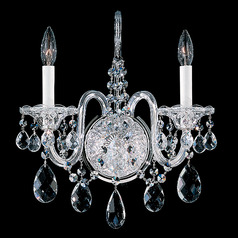 Sterling Polished Silver Sconce by Schonbek Lighting