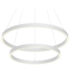 Cerchio White LED Pendant by Kuzco Lighting