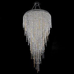 Allegri Crystal Tenuta Polished Chrome Pendant Light