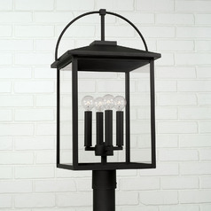 Bryson 24.75-Inch Outdoor Post Light in Black by Capital Lighting