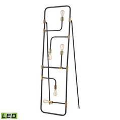 Elk Lighting Think Tank Black & Aged Brass LED Floor Lamp