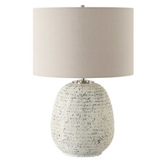 The Uttermost Company Danala Ivory & Brushed Nickel Table Lamp with Drum Shade