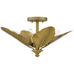 Quoizel Lighting Bayley Aged Brass Semi-Flushmount Light
