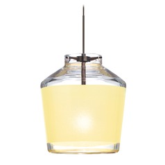 Besa Lighting Pica Bronze Mini-Pendant Light with Urn Shade