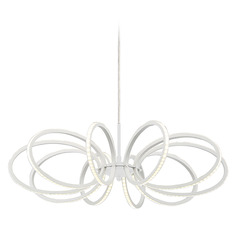 Tela 25-Inch LED Pendant in White by Eurofase Lighting