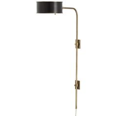 Currey and Company Overture Antique Brass / Black Sconce