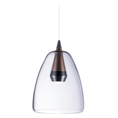 Sven LED Pendant in Black & Coffee by ET2 Lighting