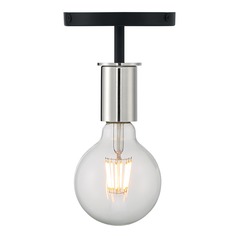 Ryder Black & Polished Nickel Semi-Flush Mount by Satco Lighting
